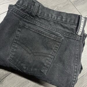 Vtg Bugle Boy Jeans Men 38x29 90s Y2K Baggy Wide Black Denim Hip Hop (Tag 42x30)